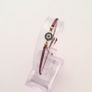 Round eyes sterling silver bracelet ajsutable hilo